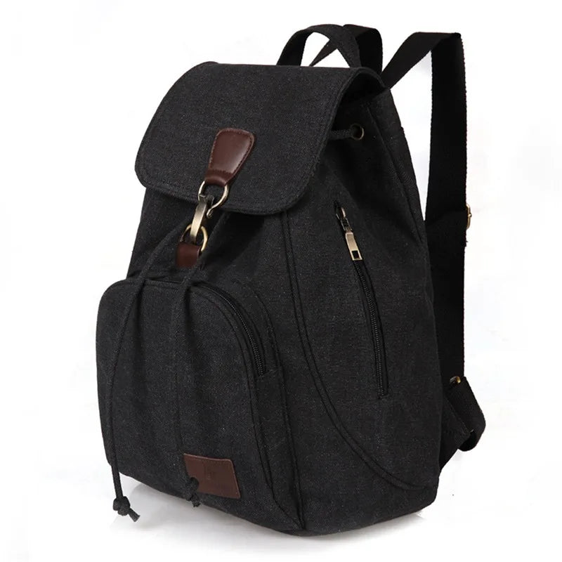 High Capacity Backpacks 2024 New Women's Outdoor Travel Canvas Bag Retro Trendy School Backpack for College Fashion Students