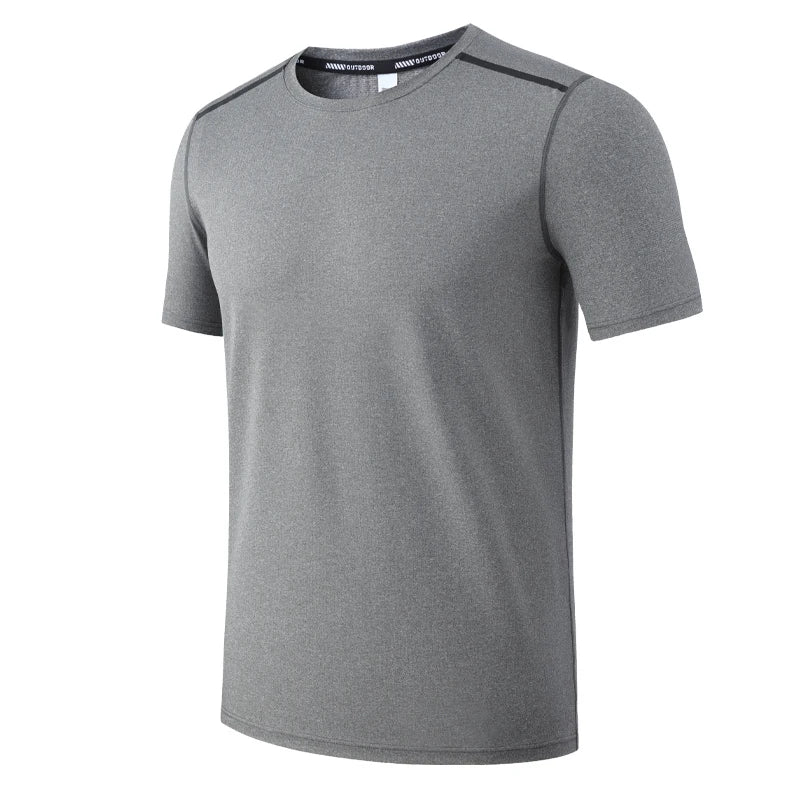 Fitness Shirts Men Quick Dry 2021 Summer Gym Sports Short Sleeve Skinny Workout Joggings Tees Breathable Male Running Tshirts