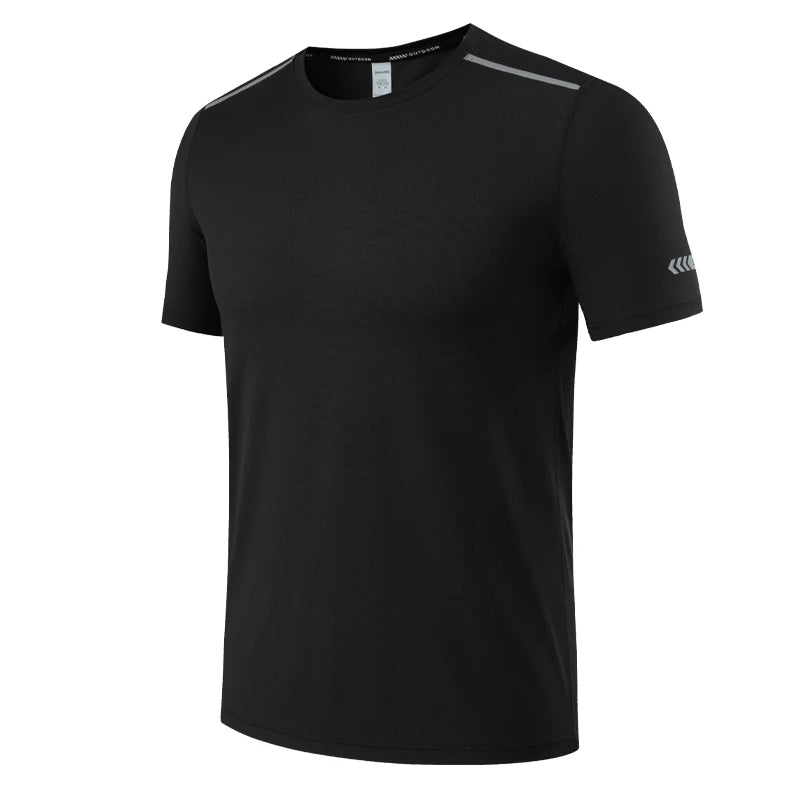 Fitness Shirts Men Quick Dry 2021 Summer Gym Sports Short Sleeve Skinny Workout Joggings Tees Breathable Male Running Tshirts
