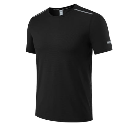 Fitness Shirts Men Quick Dry 2021 Summer Gym Sports Short Sleeve Skinny Workout Joggings Tees Breathable Male Running Tshirts