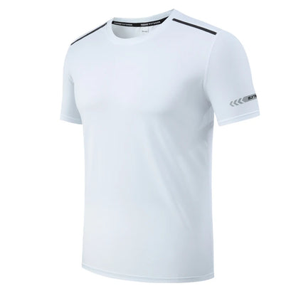 Fitness Shirts Men Quick Dry 2021 Summer Gym Sports Short Sleeve Skinny Workout Joggings Tees Breathable Male Running Tshirts