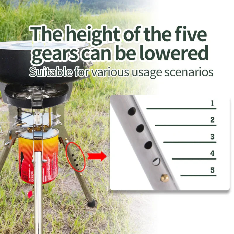 8400W Foldable Gas Camping Stove Silver-2
