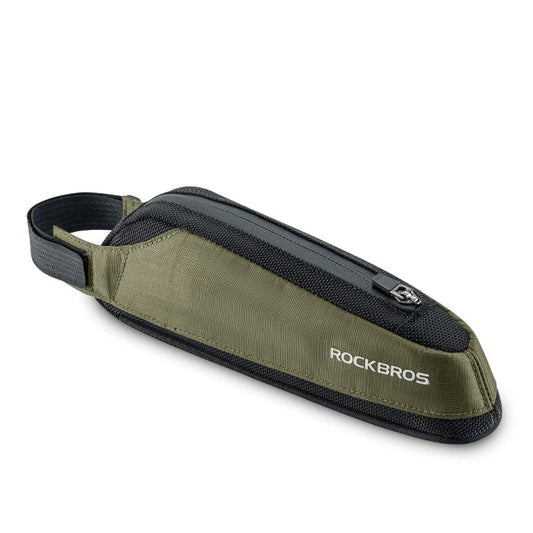0.65L Ultralight Nylon Bike Top Tube Frame Bag Rainproof Green-0