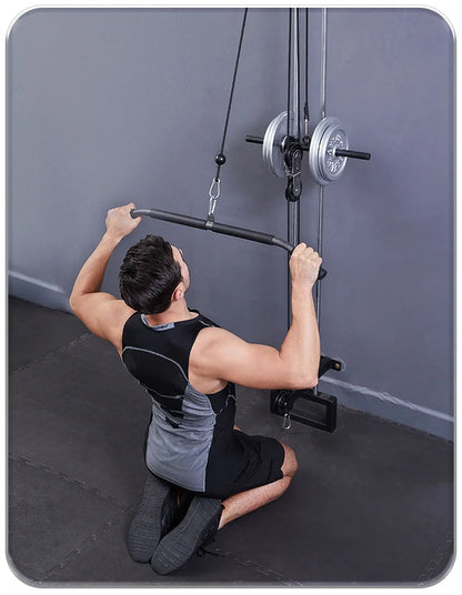 Fitness equipment with lower handle, straight pull rod, long pull rod, high pull rod, weight-bearing trainer handle accessories