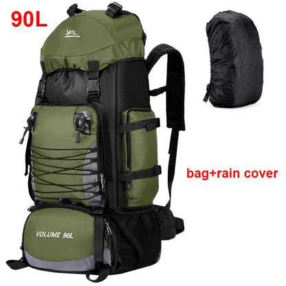 90L Tactical Camping Backpack Military-Style Green-3