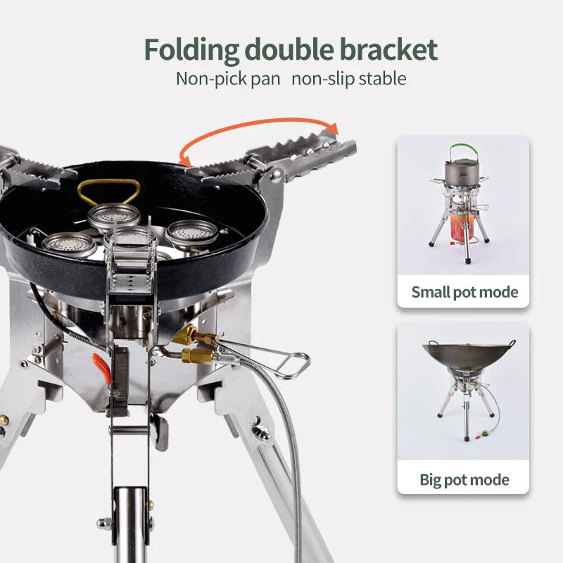 8400W Foldable Gas Camping Stove Silver-1