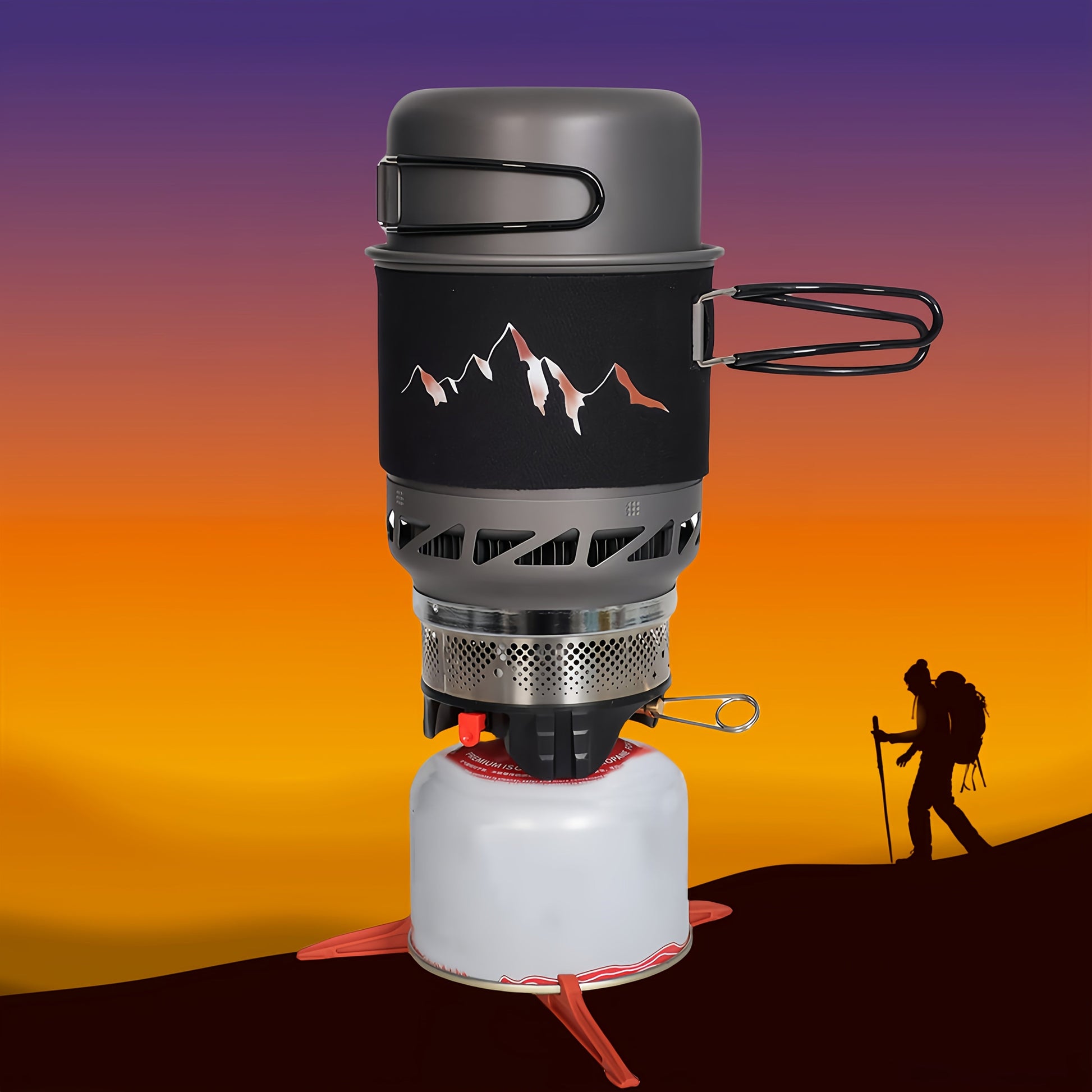 Portable Outdoor Stove with Pot & Ignition-1
